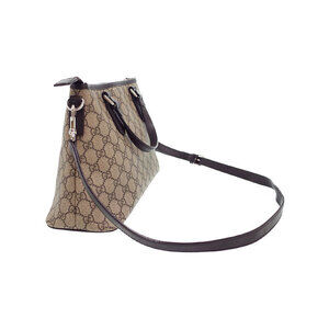 Gucci Monogram Supreme dark brown 2way Zippered GG Tote